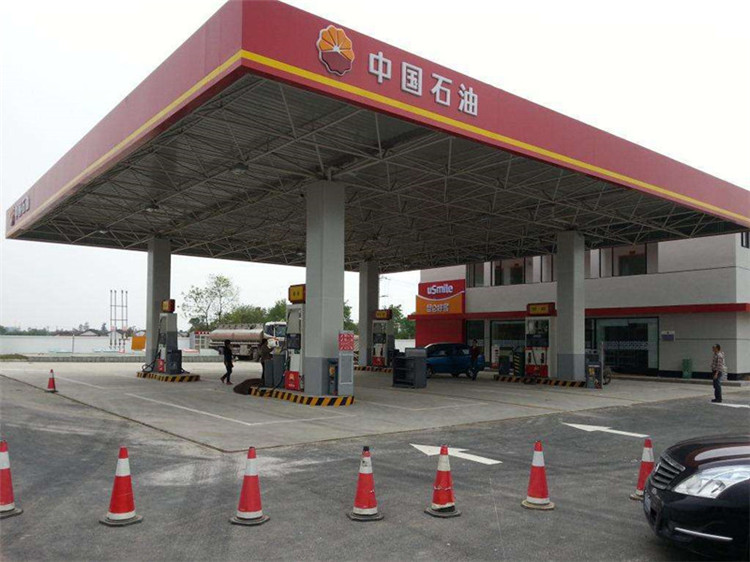 兴化加油站钢结构网架案例20