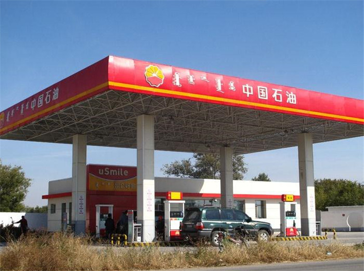 兴化加油站钢结构网架案例1